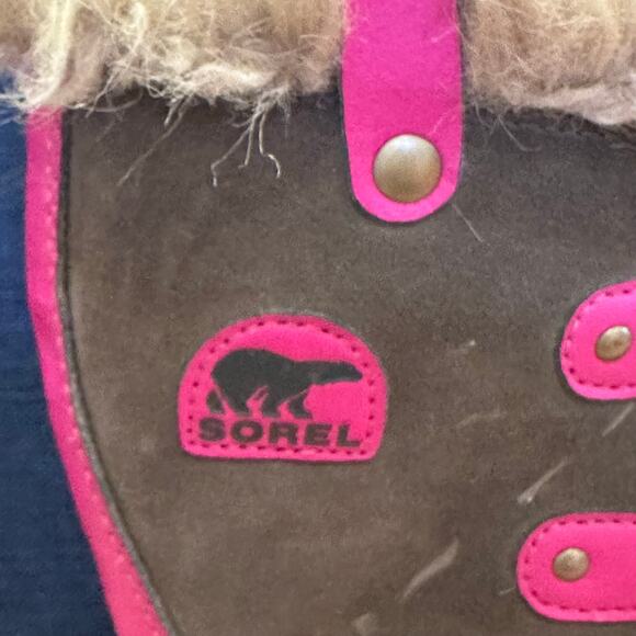 Sorel Joan of Arctic Youth 3 Waterproof Winter Snow Boots Faux Fur Trim - Picture 7 of 8